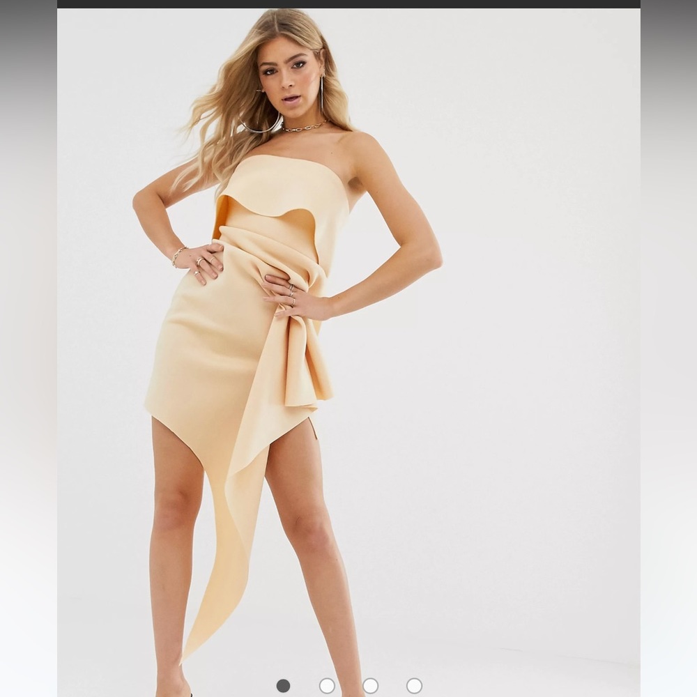 NEW! ASOS DESIGN sash detail bandeau fold mini dress